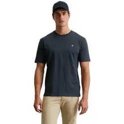 Marc O'Polo Logo-T-Shirt aus Bio-Baumwolle - Blau M (50) - Herren-Shirts, umweltfreundliches T-Shirt aus 100% Bio-Baumwolle mit stylischem Logodruck für einen modernen Look.