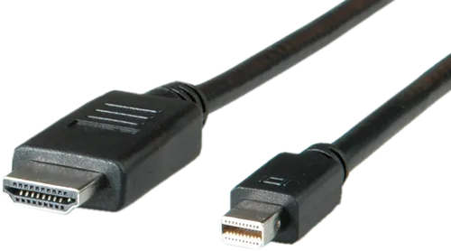 ROLINE Videokabel DisplayPort/HDMI Mini M bis M 3 m - Monitorzubehör mit 4K-Format Unterstützung, ideal für hochauflösende Videoübertragungen und abgeschirmte Technologie für optimale Signalqualität.