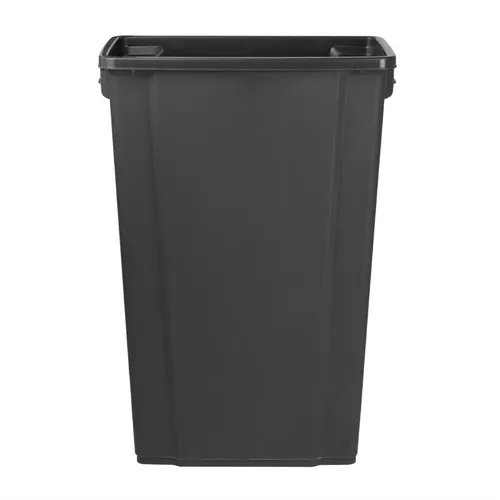 Jantex Slim Mülleimer Schwarz 80Ltr - Der Jantex Slim Mülleimer mit 80 Litern bietet eine platzsparende Lösung für Ihr Unternehmen. Mit seinem kompakten Design und dem erhöhten Rand für Müllsäcke ist er ideal für kleine Räume. Maße: 75(H) x 52(B) x 29,8(T)cm.