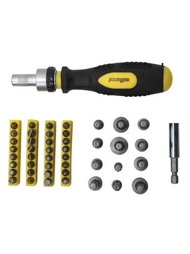 Millarco Bits set with ratchet handle - 46 pcs.