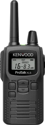 Kenwood Handfunkgerät PMR PKT-300 - Funkübertragung, IP52 Schutzklasse und 16 Kanäle für klare Kommunikation in anspruchsvollen Umgebungen.