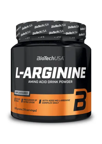 BioTech USA L-Arginin 300g - Vitamine & Mineralien, unterstützt das allgemeine Wohlbefinden und fördert die Durchblutung für optimales Trainingsergebnis im Bodybuilding und Fitness.