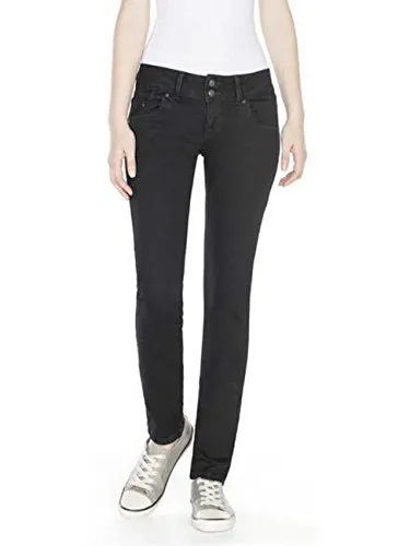 LTB Jeans Damen Molly Jeans - Black To Black Wash, 28W / 30L - Damen-Jeanshosen mit zwei aufgesetzten Taschen und Gürtelschlaufen, bieten ein angenehmes Tragegefühl und elegante Optik.