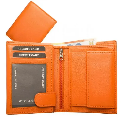 Geldbörse Nappa-Leder Kombibörse Orange - Moderne Kombibörse aus 100% Nappa-Leder in leuchtendem Orange. Hochformat, kompakt und ideal für den täglichen Gebrauch. Perfekt für stilbewusste Menschen!