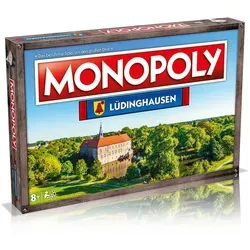 Monopoly Lüdinghausen Städte Edition Brettspiel - Ein einzigartiges Gesellschaftsspiel für 2 oder mehr Spieler, das Strategie und lokale Identität vereint – perfekt für Spieleabende mit Freunden und Familie.