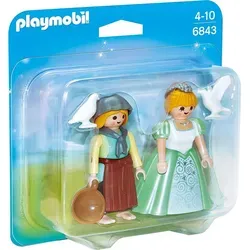 PLAYMOBIL 6843 - Duo Pack Prinzessin und Magd, mit zwei Täubchen für fantasievolles Spielen ab 4 Jahren