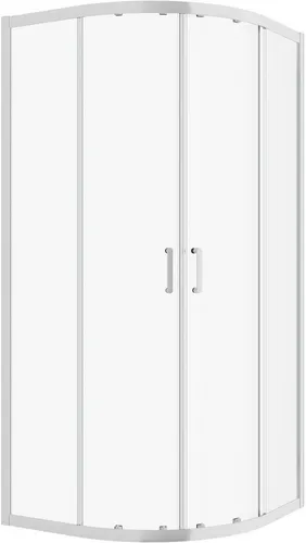 welltime Runddusche New Trento, BxT: 90x90 cm, Einscheibensicherheitsglas, Extrahohe 195cm, 6mm ESG, verbessertes Rollensystem