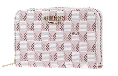 Guess Geldbörse Laurel - Elegante Aufbewahrung - Die GUESS Geldbörse Laurel bietet stilvolle Aufbewahrung mit 4 Kreditkartenfächern und 2 Geldscheinfächern. Kompakt und praktisch, ideal für den täglichen Einsatz. Maße: 14x9x2,5 cm, Farbe: Light Pink.