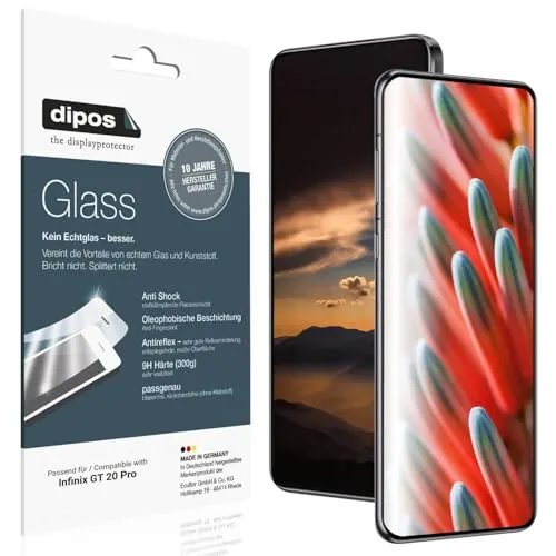 dipos I 2x Displayschutz 9H matt kompatibel mit Infinix GT 20 Pro Schutzfolie Anti-Shock Folie