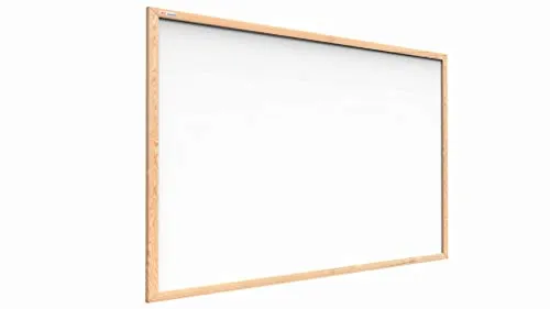 ALLboards Whiteboard 120x90cm mit Holzrahmen - Whiteboard mit hochwertiger magnetischer Oberfläche, ideal zum Beschreiben und Anbringen von Notizen. Perfekt für Schulen, Büros und Zuhause.