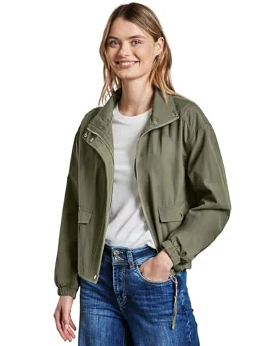 STREET ONE Kurzjacke mit Stehkragen - Funktionsjacke in summer khaki, pflegeleicht und bequem mit elastischen Abschlüssen für optimalen Tragekomfort.