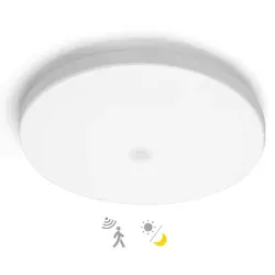 Great Jacob LED Deckenleuchte mit Bewegungsmelder Dämmerungssensor 24W Deckenlampe 3240lm 4000K Neutrales Licht, Ø32,2cm