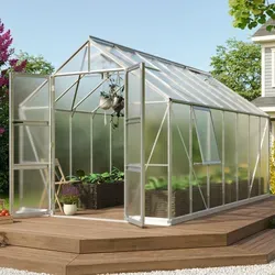 Vitavia Gewächshaus "Olymp 11500" mit 100 Euro Zubehör - Garten-Zubehör - 11,5 m² großes Aluminium-Gewächshaus inklusive Hygrometer und Min-Max-Thermometer für optimale Pflanzenpflege.
