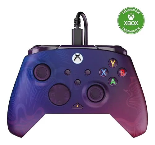 Turtle Beach Rematch Advanced Purple Fade Wired Gaming Controller - Gaming Controller für Xbox und PC, mit individuell zuweisbaren Tasten und ergonomischem Design für maximalen Komfort und schnelles Gameplay.