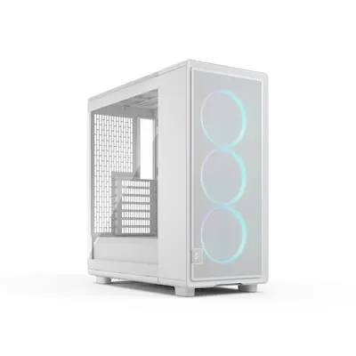 Fractal Design Epoch White TG RGB Clear tint - Stylisches PC-Gehäuse mit RGB-Beleuchtung und klaren Sichtfenstern, ideal für Gamer und PC-Enthusiasten, die Wert auf Design und Funktionalität legen.