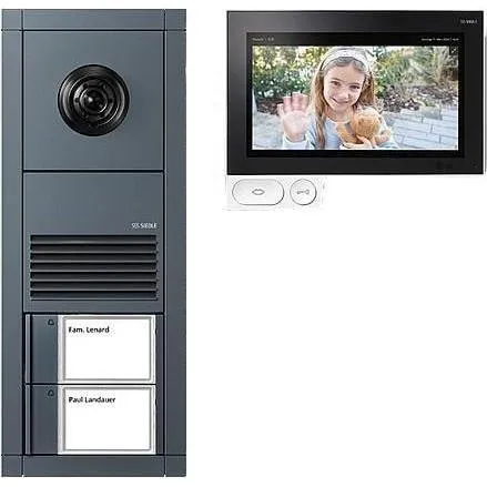 Siedle Video-Sprechanlagen-Set VVA 700-1 AG Vario mit Axiom - Haus-Alarmanlagen mit hochwertiger Videoübertragung und interaktivem Zugangskontrollsystem für mehr Sicherheit und Komfort.