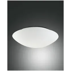 Fabas Luce Deckenleuchte Pandora E27 Ø360mm Weiß Glas - Lampen - Elegante Deckenleuchte aus weißem, geblasenem Glas, ideal für stilvolle Wohnräume. Hohe Qualität aus Italien mit einer maximalen Leistung von 2x40W.