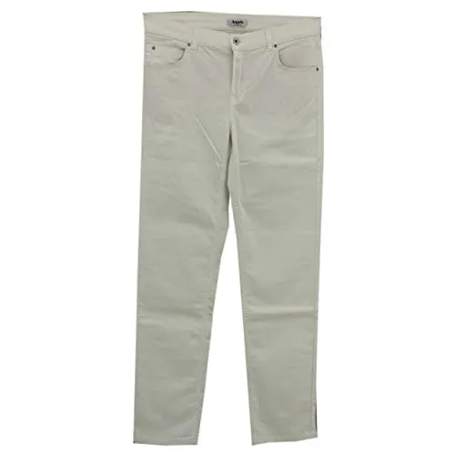 Angels Damen 5-Pocket Jeans Cici (W44/L32) in Weiß - Moderne Damen Jeans im Straight Fit mit hohem Tragekomfort dank Stretch-Anteil. Leichtes, elastisches Light Denim für optimalen Sitz und einen angesagten Used-Look.