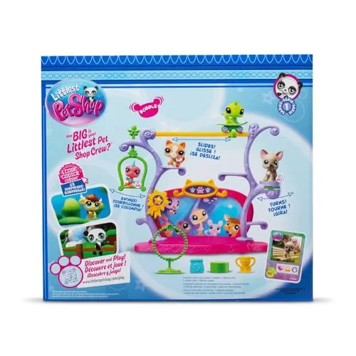 BANDAI Littlest Pet Shop - Pets Got Talent Set - Spielset mit 2 Tieren, Dekor und Zubehör - Set mit niedlichen Tierfiguren - Mini Tierfiguren Pet Shop - Spielzeug für Kinder ab 4 Jahren - BF00558