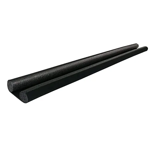 MAUK® Zugluftstopper für Türen Windstopper Türisolierung Haustür Türabdichtung anpassbar 95cm - mehr Wärme weniger Heizkosten | Türvorleger Schwarz