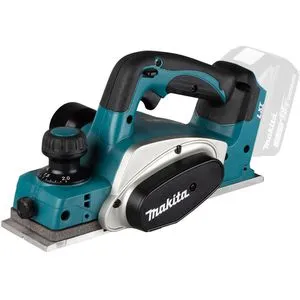 Makita DKP180Z Akku-Hobel - 82mm, 18V, akkubetrieben mit präziser Spandicke von 0-2mm und inkl. Wendemesser HM