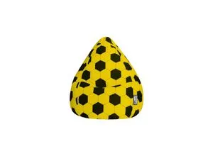 Sitting Point BeanBag FANKURVE XL gelb-schwarz - Klassische Sitzsäcke für ultimativen Fan-Komfort! Der FANKURVE XL im Fußball-Design bietet ergonomische Unterstützung und ist mit einem EPS-Safety-Lock-System ausgestattet – ideal für spannende Spielabende!