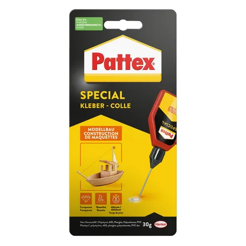 6x Pattex 9H PXSM1 Spezialkleber Modellbau, 30 g Flasche