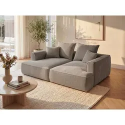 Vente-unique 3-Sitzer Sofa PINETA - Taupe - Hoher Komfort - Das elegante 3-Sitzer Sofa PINETA bietet eine großzügige, tiefe Sitzfläche und abnehmbare Kissen für individuellen Komfort. Perfekt, um stilvolle Akzente in Ihrem Wohnzimmer zu setzen.