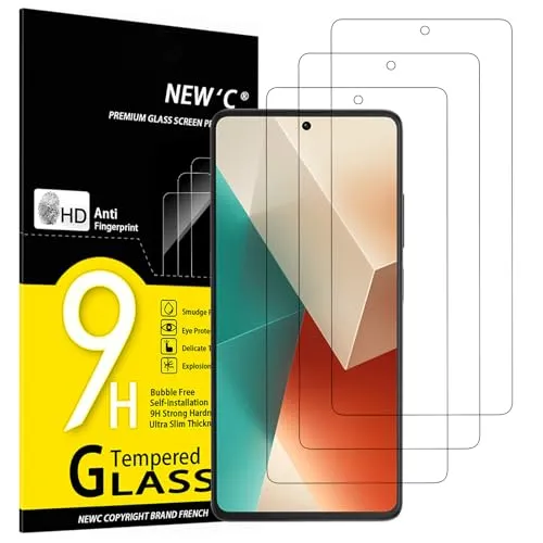 NEW'C 3 Stück für Xiaomi Redmi Note 13 5G/4G (non compatible avec Xiaomi Redmi 13) für Panzerglas, Frei von Kratzern, 9H Härte, HD Displayschutzfolie, 0.33mm Ultra-klar, Ultrabeständig