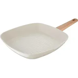Bergner Grillpfanne 28 cm BG-34743 Marble Naturally sandfarben - Elegante Grillpfanne mit 28 cm Durchmesser, beschichtet mit langlebiger Marble+ Antihafttechnologie. Ideal für alle Herdarten, inklusive Induktion, und mit ergonomischen Soft Touch Griffen für sicheren Halt.