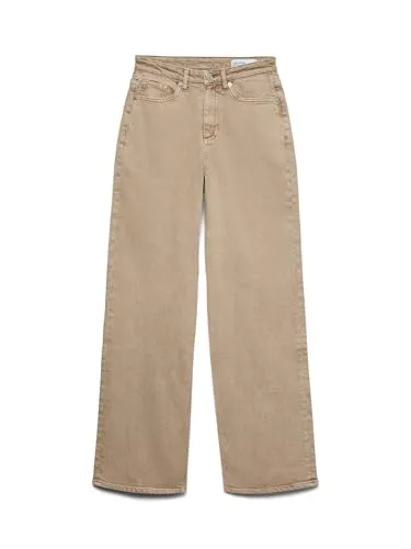 Vero Moda High-waist-Jeans VMTESSA HR WIDE JEANS - Stylische High-waist-Jeans von Vero Moda mit weiten Beinen und praktischen Eingrifftaschen. Bequem durch Stretch-Qualität und pflegeleicht für den Alltag. Perfekt für lässige Looks!