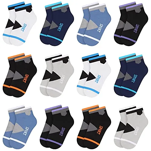 Libella 12er Kinder Jungen Sneaker Socken Kids Füßlinge Sneakersocken bunt 2801 35-38
