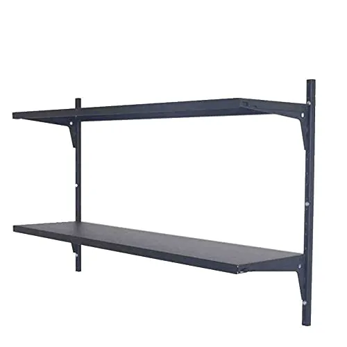 Wand Regal Set OFFICE 1 schwarz matt - Stylisches Wandregal mit 2 Regalfächern, ideal für jeden Raum und platzsparend. Perfekt für eine moderne und funktionale Einrichtung in Ihrem Zuhause.