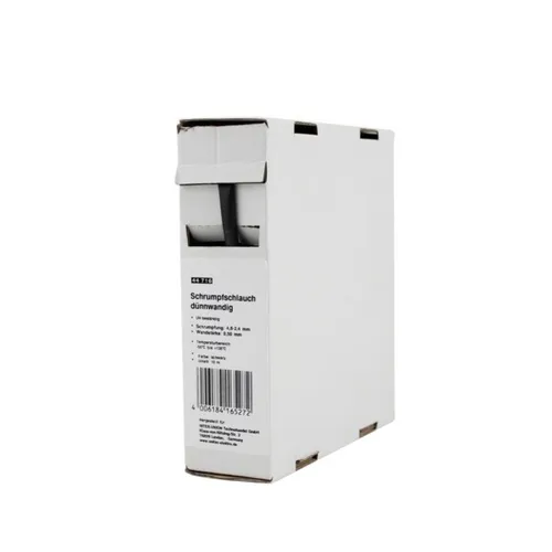 Unitec Schrumpfschlauch Abrollbox Ø 4,8-2,4 mm Meterware schwarz