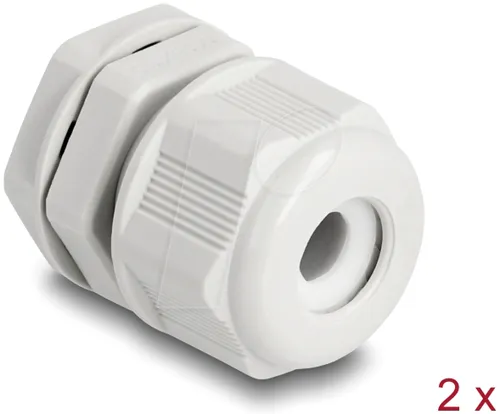 DELOCK 60470 - EX-Kabelverschraubung M16 grau 2 Stück