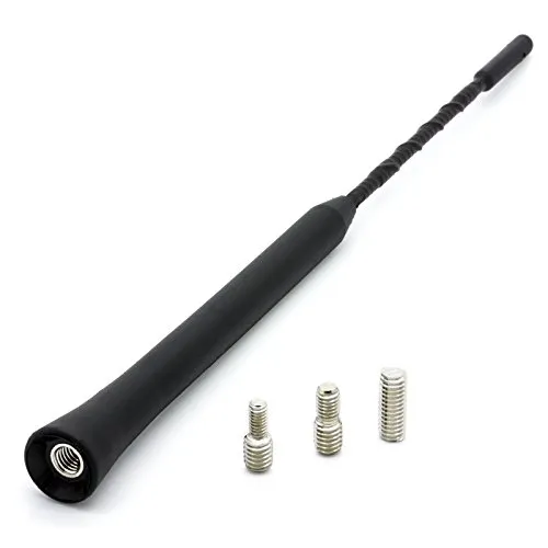 Adapter-Universe Universal Kurzstab-Dachantenne Autoantennen-Adapter Fiberglas 16V 23cm KFZ Schwarz