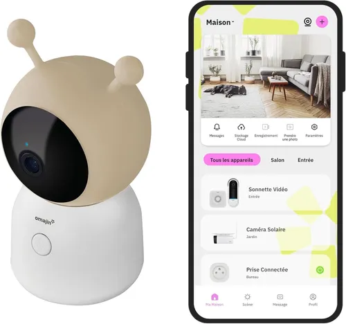 by Netatmo Smarte Babyphone-Kamera 2K HD - Babyphone mit 2K HD-Qualität und Nachtsicht, bietet bidirektionale Kommunikation und informiert bei Weinen für ein sicheres Gefühl rund um die Uhr.