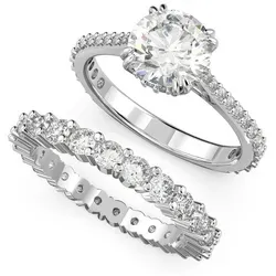 Swarovski Fingerring Ring Set Stilla 5649213 - Elegantes Fingerring Set aus rhodiniertem Metall, Größe 58, ideal für besondere Anlässe oder als stilvolles Accessoire im Alltag.