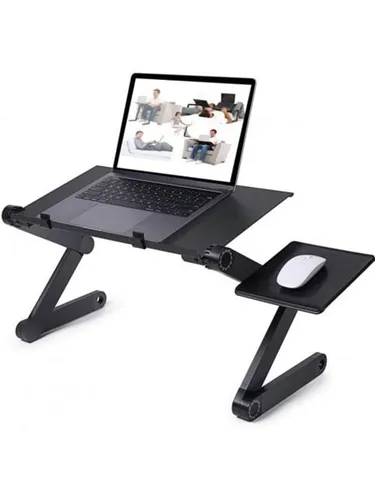 Pro Verstellbarer Laptop-Tisch für Bett & Sofa 10078 - Notebook Ständer – flexibles Design mit verstellbarer Höhe und Winkel für optimalen Komfort beim Arbeiten, Lesen oder Essen im Bett oder auf dem Sofa.