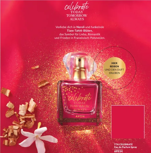 AVON TTA CELEBRATE Eau de Parfum Spray, 50ml - Damenparfüm mit blumigem Duft, langanhaltend und tierversuchsfrei – ideal für besondere Anlässe oder den täglichen Gebrauch.