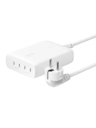 Belkin BoostCharge Pro 4-Port-USB-C-GaN-Ladegerät - 200-W-Schnellladegerät mit USB-C PD 3.1, lädt MacBook Pro und iPhone 16-Serie in Rekordzeit auf