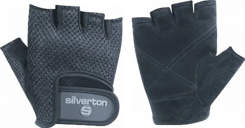 Silverton PRO Fitness Handschuhe Herren & Damen | L | Hochwertige Doppelnähte | Anatomisch vorgeformt | Sicherer Griff durch spezielle Polsterung | Trainingshandschuhe | Sporthandschuhe