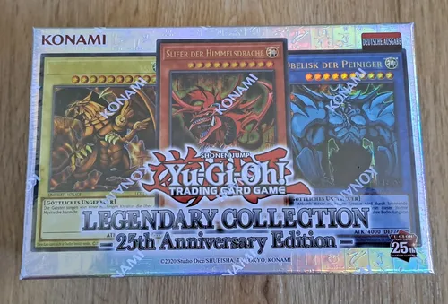 Yu-Gi-Oh! Legendary Collection 25th Anniversary Edition Box - TCG OVP Displays mit exklusiven Boostern und Collectors Edition Karten, perfekt für Sammler und Fans von Yugi Muto.