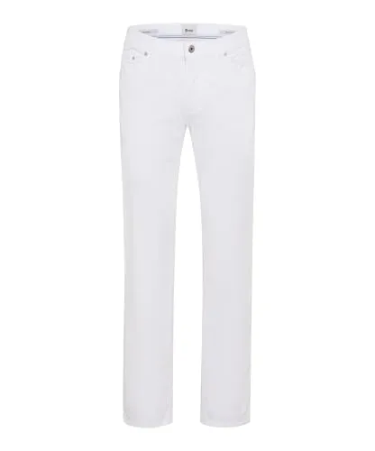 Brax Herren Five-Pocket-Hose Style COOPER WHITE, weiß, Gr. 38/32 - Stilvolle Five-Pocket-Hose im Regular Fit aus hochwertigem Marathon Satin für hohen Tragekomfort und zeitloses Design.