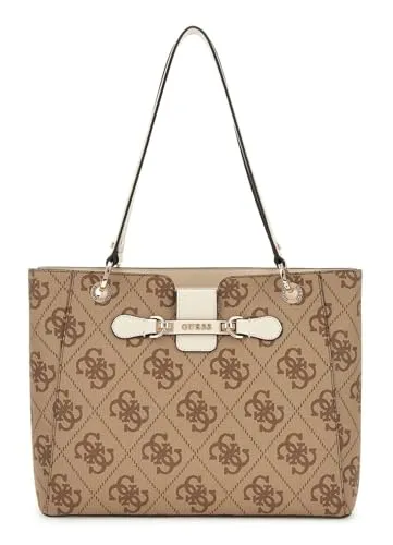 GUESS Nolana Noel Tote Schultertasche - Elegante Schultertasche im zeitlosen Logo-Design, mit geräumigem Hauptfach und sicherem Zipper, ideal für stilbewusste Damen.