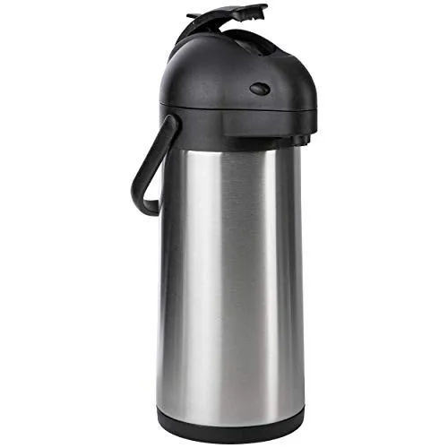 ONVAYA® Airpot Pumpkanne - 3L Isolierkanne aus Edelstahl - Thermobehälter mit doppelwandiger Edelstahl-Ausführung, hält Getränke bis zu 12 Stunden heiß und 24 Stunden kalt. Ideal für Veranstaltungen und Büro, einfaches Eingießen dank Pumpautomatik.