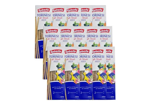 Roberto Industria Alimentare SRL Knabberei Roberto Grissini Torinesi 15x125g, (dünne Torinesi Stangen als Snack, Beilage oder im Büro)