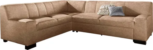 DOMO collection Ecksofa Norma, moderne Armlehnen, zeitlos und elegant, Breite 247cm, L-Form, wahlweise mit Bettfunktion