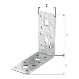 GAH Alberts Winkelverbinder 90x90x40x3mm Stahl roh, sendzimirverz.