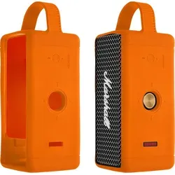 kwmobile Silikon Hülle kompatibel mit Marshall EMBERTON - Schutzhülle für Mini Speaker - Cover Bluetooth Lautsprecher Orange - Orange
